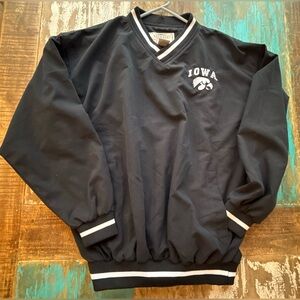 Iowa Hawkeyes Classic Black Windbreaker Jacket Size Small